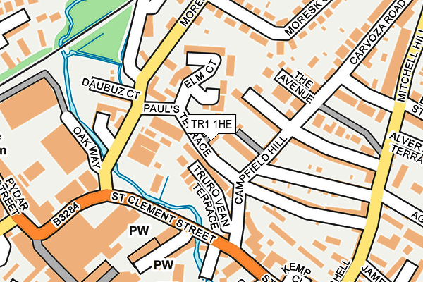 TR1 1HE map - OS OpenMap – Local (Ordnance Survey) TR1 1HE map - OS OpenMap – Local (Ordnance Survey)
