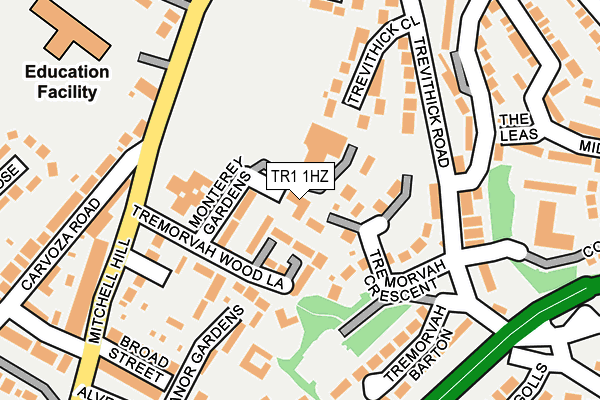TR1 1HZ map - OS OpenMap – Local (Ordnance Survey) TR1 1HZ map - OS OpenMap – Local (Ordnance Survey)