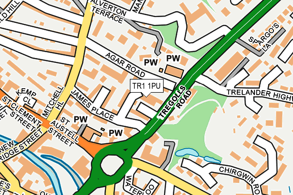TR1 1PU map - OS OpenMap – Local (Ordnance Survey) TR1 1PU map - OS OpenMap – Local (Ordnance Survey)