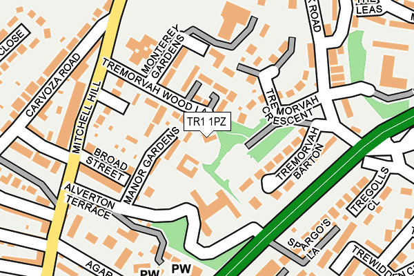 TR1 1PZ map - OS OpenMap – Local (Ordnance Survey) TR1 1PZ map - OS OpenMap – Local (Ordnance Survey)