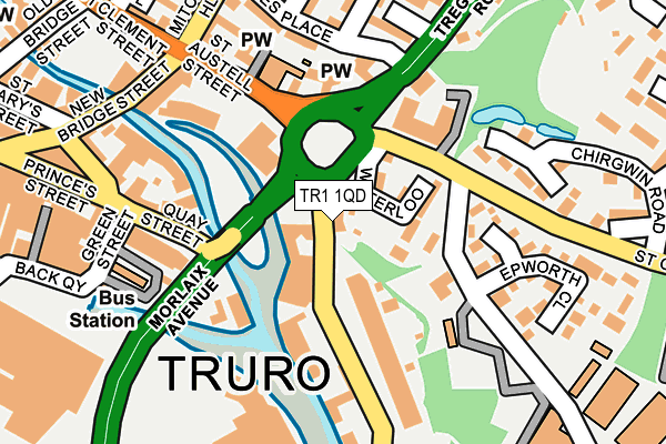 TR1 1QD map - OS OpenMap – Local (Ordnance Survey) TR1 1QD map - OS OpenMap – Local (Ordnance Survey)