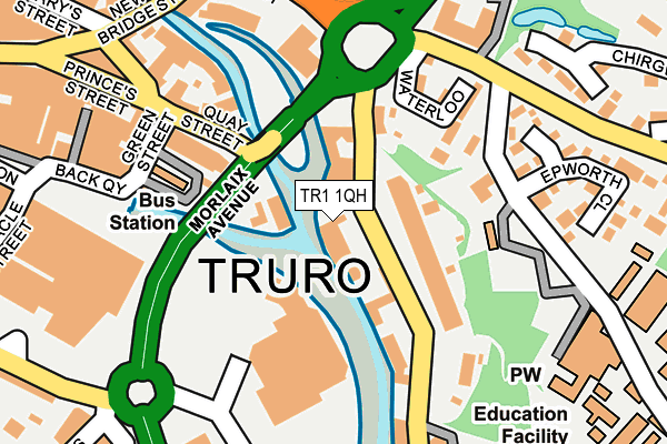 TR1 1QH map - OS OpenMap – Local (Ordnance Survey) TR1 1QH map - OS OpenMap – Local (Ordnance Survey)