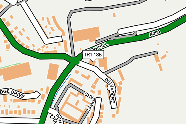 TR1 1SB map - OS OpenMap – Local (Ordnance Survey) TR1 1SB map - OS OpenMap – Local (Ordnance Survey)