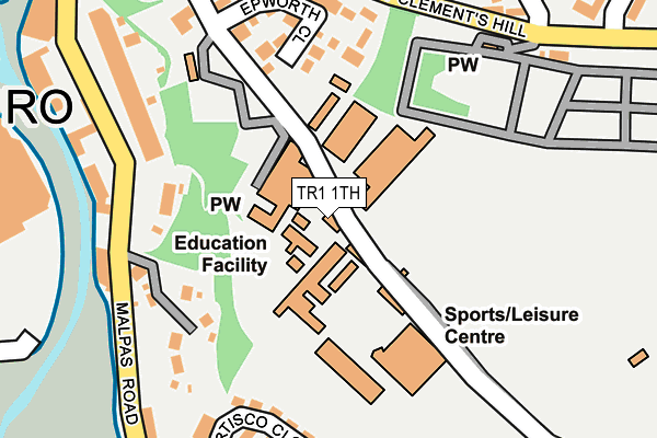 TR1 1TH map - OS OpenMap – Local (Ordnance Survey) TR1 1TH map - OS OpenMap – Local (Ordnance Survey)