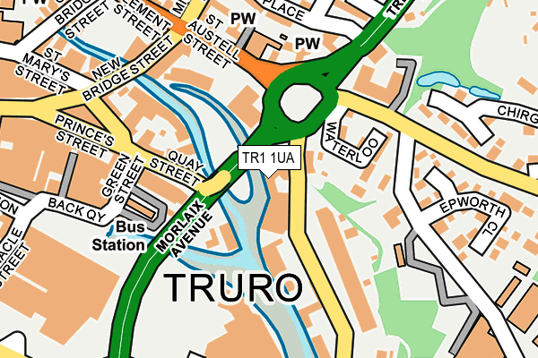 TR1 1UA map - OS OpenMap – Local (Ordnance Survey) TR1 1UA map - OS OpenMap – Local (Ordnance Survey)