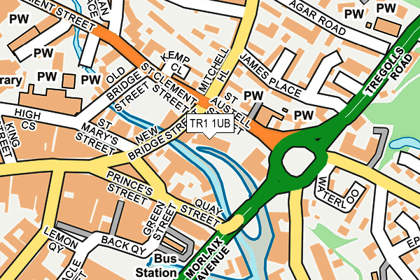 TR1 1UB map - OS OpenMap – Local (Ordnance Survey) TR1 1UB map - OS OpenMap – Local (Ordnance Survey)