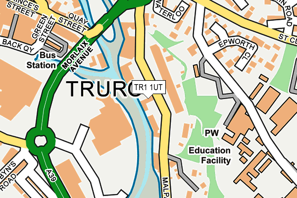 TR1 1UT map - OS OpenMap – Local (Ordnance Survey)