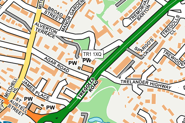 TR1 1XQ map - OS OpenMap – Local (Ordnance Survey) TR1 1XQ map - OS OpenMap – Local (Ordnance Survey)