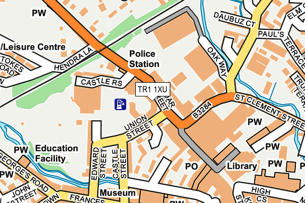 TR1 1XU map - OS OpenMap – Local (Ordnance Survey) TR1 1XU map - OS OpenMap – Local (Ordnance Survey)