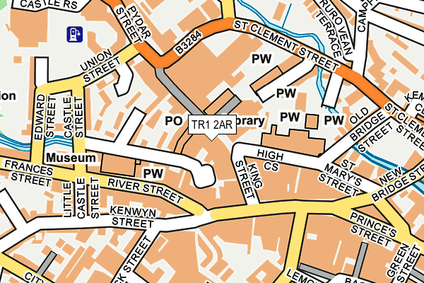 TR1 2AR map - OS OpenMap – Local (Ordnance Survey) TR1 2AR map - OS OpenMap – Local (Ordnance Survey)