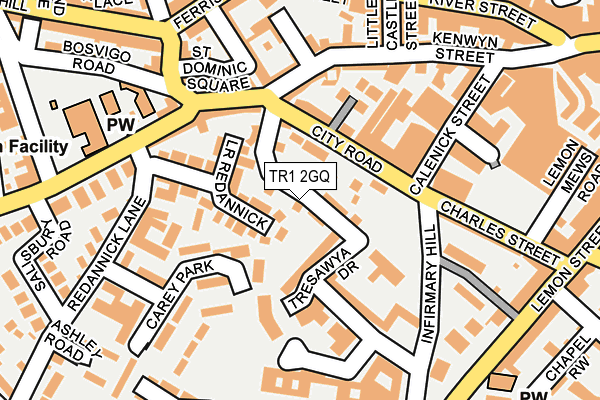 TR1 2GQ map - OS OpenMap – Local (Ordnance Survey) TR1 2GQ map - OS OpenMap – Local (Ordnance Survey)