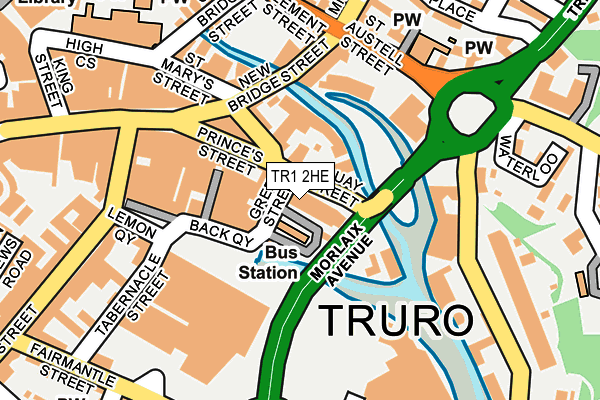 TR1 2HE map - OS OpenMap – Local (Ordnance Survey) TR1 2HE map - OS OpenMap – Local (Ordnance Survey)