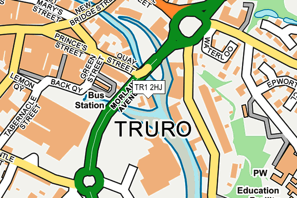 TR1 2HJ map - OS OpenMap – Local (Ordnance Survey) TR1 2HJ map - OS OpenMap – Local (Ordnance Survey)