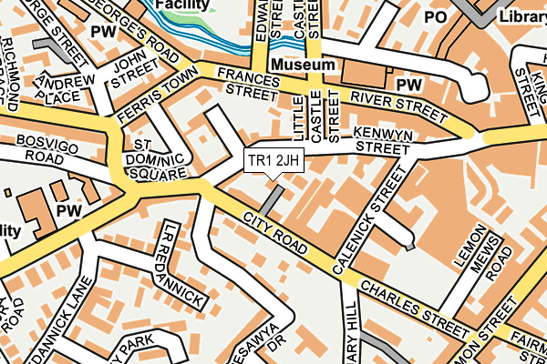 TR1 2JH map - OS OpenMap – Local (Ordnance Survey) TR1 2JH map - OS OpenMap – Local (Ordnance Survey)
