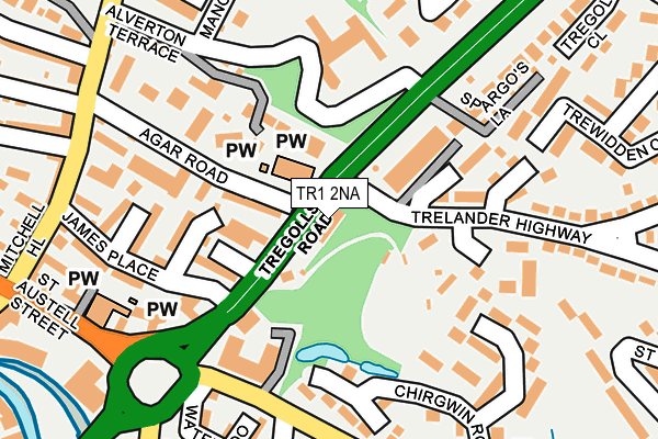 TR1 2NA map - OS OpenMap – Local (Ordnance Survey) TR1 2NA map - OS OpenMap – Local (Ordnance Survey)