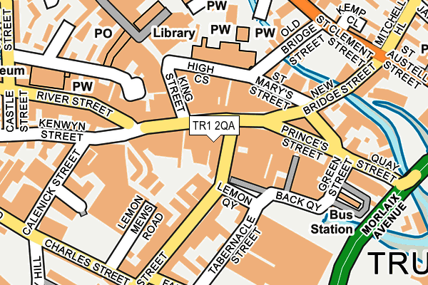TR1 2QA map - OS OpenMap – Local (Ordnance Survey) TR1 2QA map - OS OpenMap – Local (Ordnance Survey)