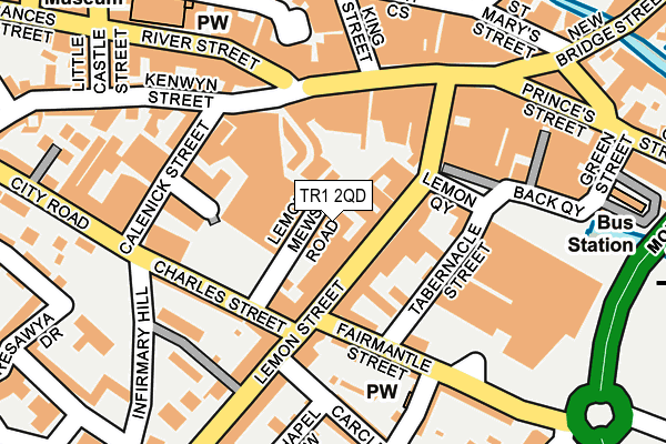TR1 2QD map - OS OpenMap – Local (Ordnance Survey) TR1 2QD map - OS OpenMap – Local (Ordnance Survey)