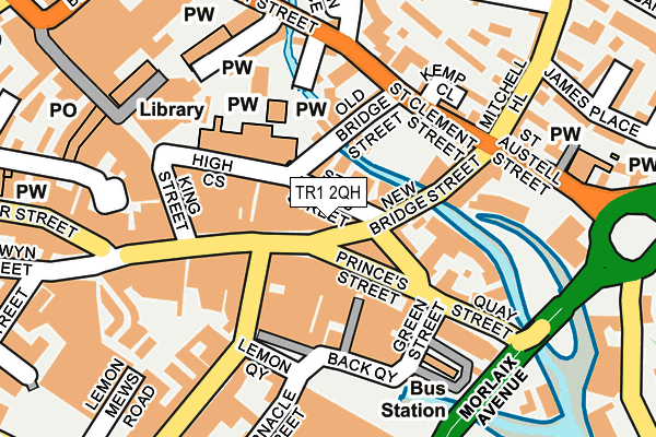 TR1 2QH map - OS OpenMap – Local (Ordnance Survey) TR1 2QH map - OS OpenMap – Local (Ordnance Survey)