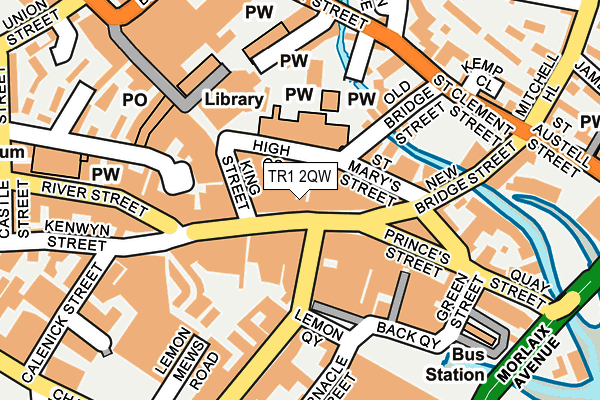 TR1 2QW map - OS OpenMap – Local (Ordnance Survey) TR1 2QW map - OS OpenMap – Local (Ordnance Survey)