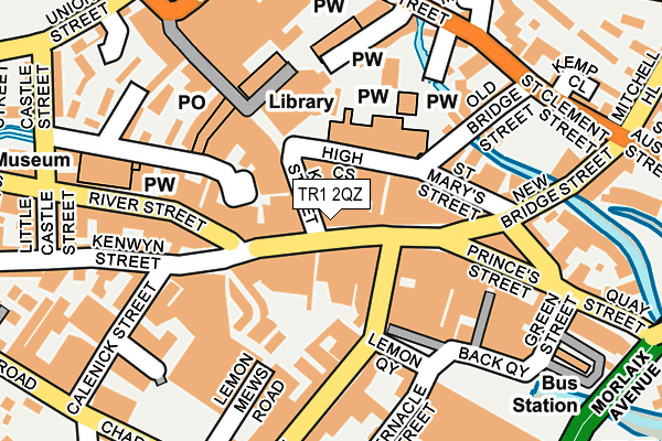 TR1 2QZ map - OS OpenMap – Local (Ordnance Survey) TR1 2QZ map - OS OpenMap – Local (Ordnance Survey)