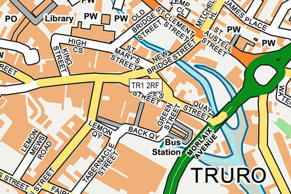 TR1 2RF map - OS OpenMap – Local (Ordnance Survey) TR1 2RF map - OS OpenMap – Local (Ordnance Survey)