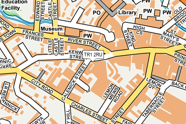 TR1 2RU map - OS OpenMap – Local (Ordnance Survey) TR1 2RU map - OS OpenMap – Local (Ordnance Survey)