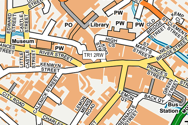 TR1 2RW map - OS OpenMap – Local (Ordnance Survey) TR1 2RW map - OS OpenMap – Local (Ordnance Survey)