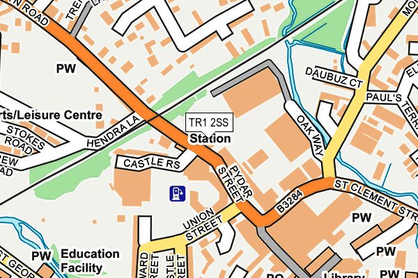 TR1 2SS map - OS OpenMap – Local (Ordnance Survey) TR1 2SS map - OS OpenMap – Local (Ordnance Survey)