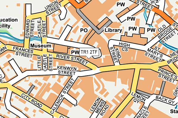 TR1 2TF map - OS OpenMap – Local (Ordnance Survey) TR1 2TF map - OS OpenMap – Local (Ordnance Survey)