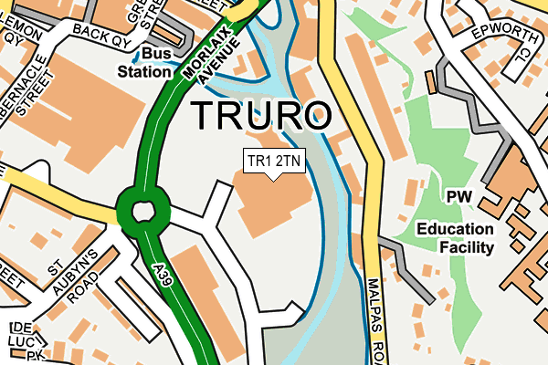 TR1 2TN map - OS OpenMap – Local (Ordnance Survey) TR1 2TN map - OS OpenMap – Local (Ordnance Survey)