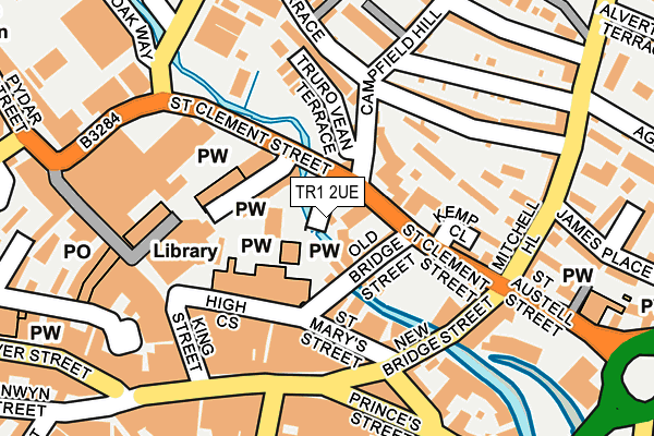 TR1 2UE map - OS OpenMap – Local (Ordnance Survey) TR1 2UE map - OS OpenMap – Local (Ordnance Survey)