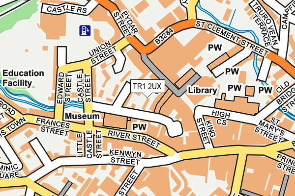 TR1 2UX map - OS OpenMap – Local (Ordnance Survey) TR1 2UX map - OS OpenMap – Local (Ordnance Survey)