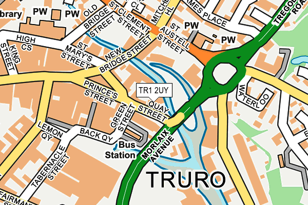 TR1 2UY map - OS OpenMap – Local (Ordnance Survey) TR1 2UY map - OS OpenMap – Local (Ordnance Survey)
