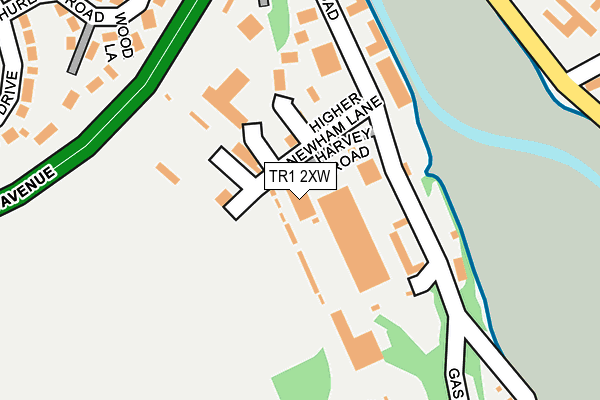 TR1 2XW map - OS OpenMap – Local (Ordnance Survey) TR1 2XW map - OS OpenMap – Local (Ordnance Survey)