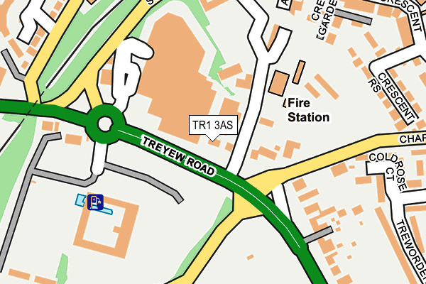 TR1 3AS map - OS OpenMap – Local (Ordnance Survey) TR1 3AS map - OS OpenMap – Local (Ordnance Survey)