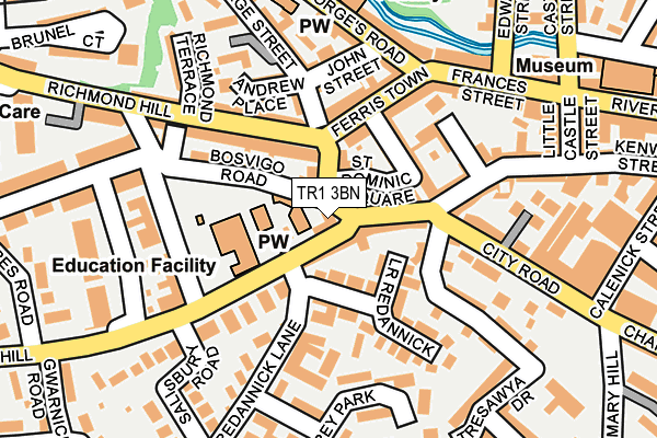 TR1 3BN map - OS OpenMap – Local (Ordnance Survey) TR1 3BN map - OS OpenMap – Local (Ordnance Survey)