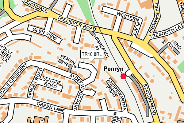 TR10 8RL map - OS OpenMap – Local (Ordnance Survey)