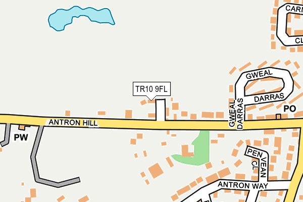 TR10 9FL map - OS OpenMap – Local (Ordnance Survey) TR10 9FL map - OS OpenMap – Local (Ordnance Survey)
