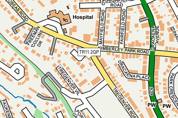 TR11 2QP map - OS OpenMap – Local (Ordnance Survey) TR11 2QP map - OS OpenMap – Local (Ordnance Survey)