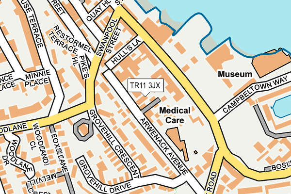TR11 3JX map - OS OpenMap – Local (Ordnance Survey) TR11 3JX map - OS OpenMap – Local (Ordnance Survey)