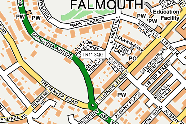 TR11 3QG map - OS OpenMap – Local (Ordnance Survey) TR11 3QG map - OS OpenMap – Local (Ordnance Survey)