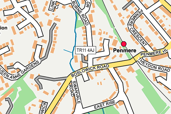 TR11 4AJ map - OS OpenMap – Local (Ordnance Survey)
