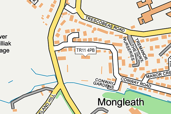 TR11 4PB map - OS OpenMap – Local (Ordnance Survey)