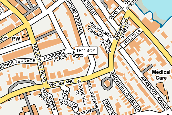 TR11 4QY map - OS OpenMap – Local (Ordnance Survey) TR11 4QY map - OS OpenMap – Local (Ordnance Survey)