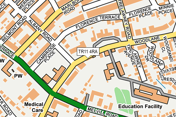 TR11 4RA map - OS OpenMap – Local (Ordnance Survey) TR11 4RA map - OS OpenMap – Local (Ordnance Survey)