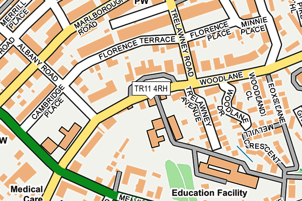 TR11 4RH map - OS OpenMap – Local (Ordnance Survey) TR11 4RH map - OS OpenMap – Local (Ordnance Survey)