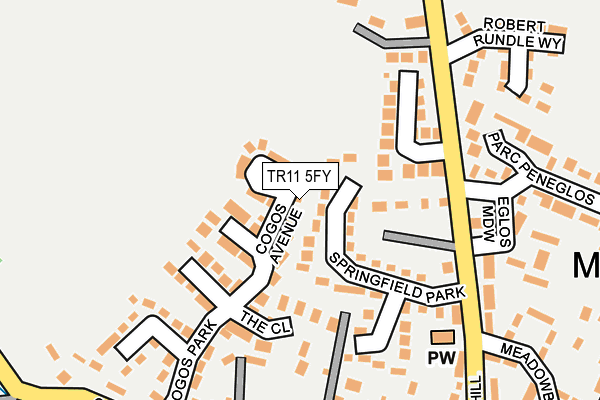 TR11 5FY map - OS OpenMap – Local (Ordnance Survey) TR11 5FY map - OS OpenMap – Local (Ordnance Survey)
