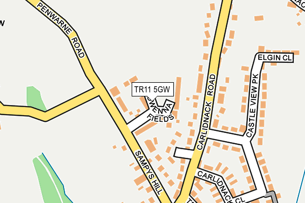 TR11 5GW map - OS OpenMap – Local (Ordnance Survey) TR11 5GW map - OS OpenMap – Local (Ordnance Survey)