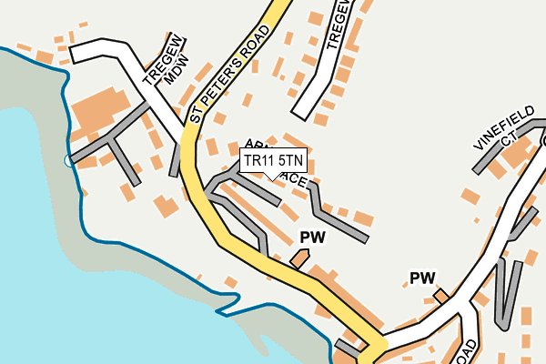 TR11 5TN map - OS OpenMap – Local (Ordnance Survey) TR11 5TN map - OS OpenMap – Local (Ordnance Survey)