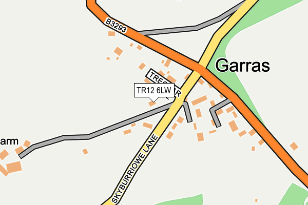 TR12 6LW map - OS OpenMap – Local (Ordnance Survey) TR12 6LW map - OS OpenMap – Local (Ordnance Survey)